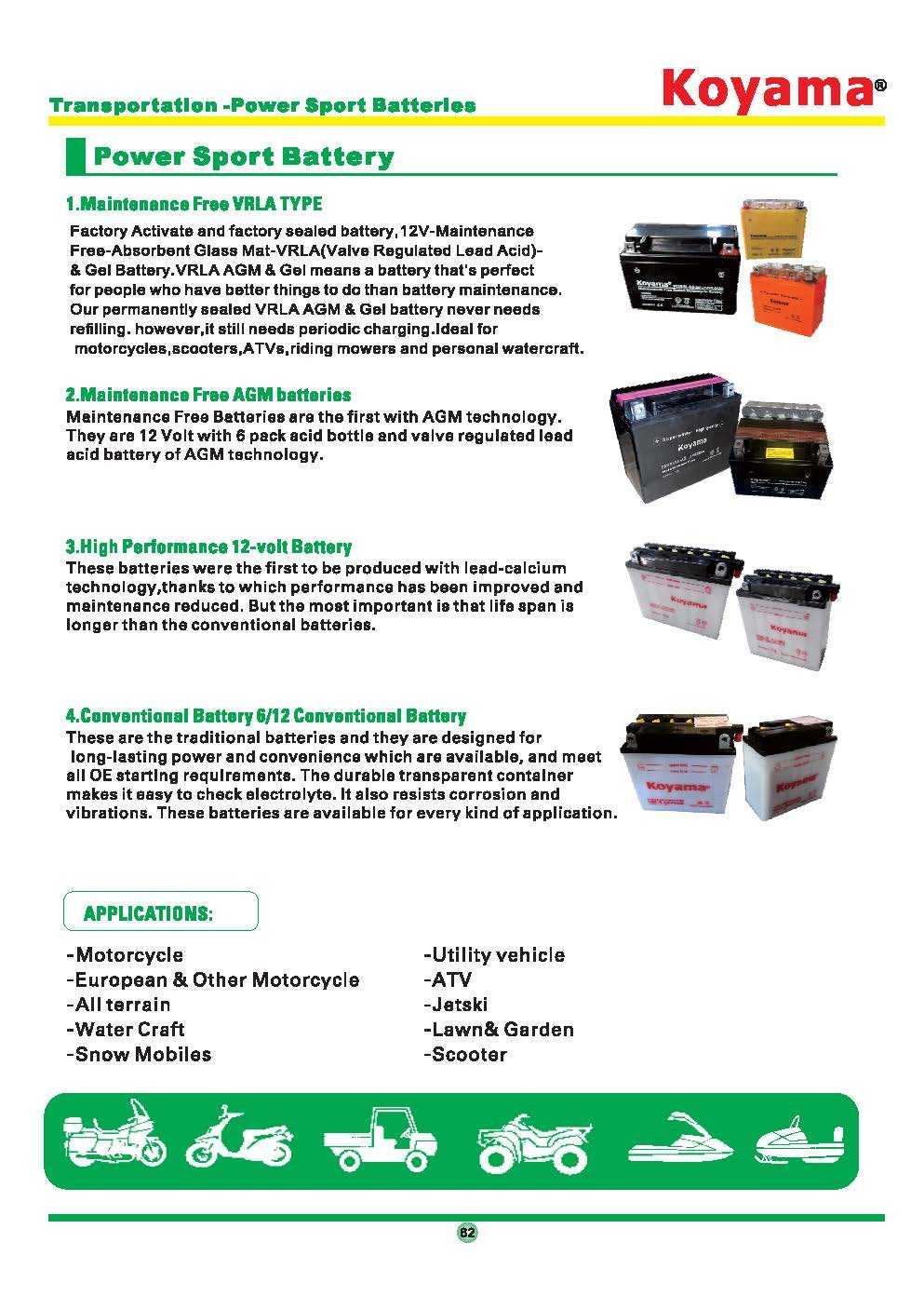 12V9ah Maintenance Free Motorcycle Battery Ytx9-BS for Motorcycle &Two Wheel Scooter