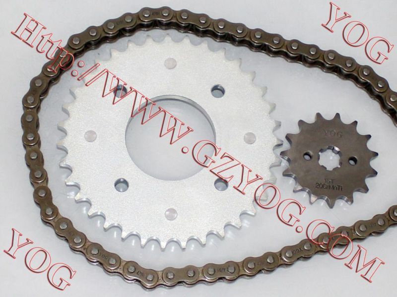 Yog Motorcycle Parts Motorcycle Transmission Kit for Bajaj Boxer Include Chain & Sprockets