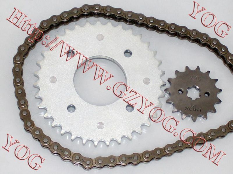 Yog Motorcycle Parts Motorcycle Transmission Kit for Bajaj Boxer Include Chain & Sprockets