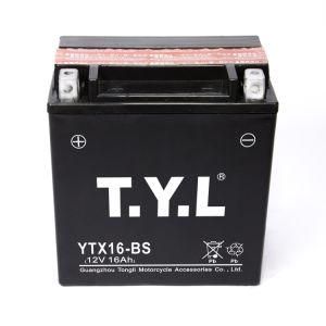 Ytx16-BS 12V16ah Dry-Charged Mf Motorcycle Battery with Factory Price