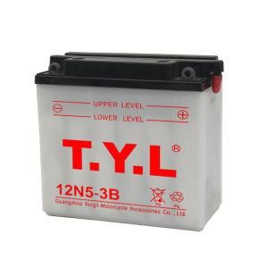12n5-3b Dry-Charged Conventional Motorcycle Parts Battery 12V 5ah
