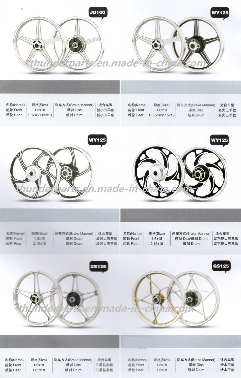 High Quality Motorcycle Aluminum Rim Complete Alloy Wheel for Ax100 1.6-17