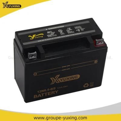 Yuxing Motorcycle Spare Parts Maintenance-Free 12n6.5-BS 12V6.5ah Motorcycle Battery for Motorbike
