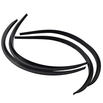 4PCS Car Front Rear Fender Flare Arch Wheel Eyebrow Protector Anti-Scratch Soft Strip Wheel Lip Fender Flares