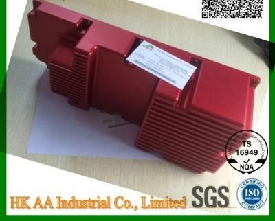 Ts16949 Approved Red Anodized Heat Sink Motorcycle Aluminum Case