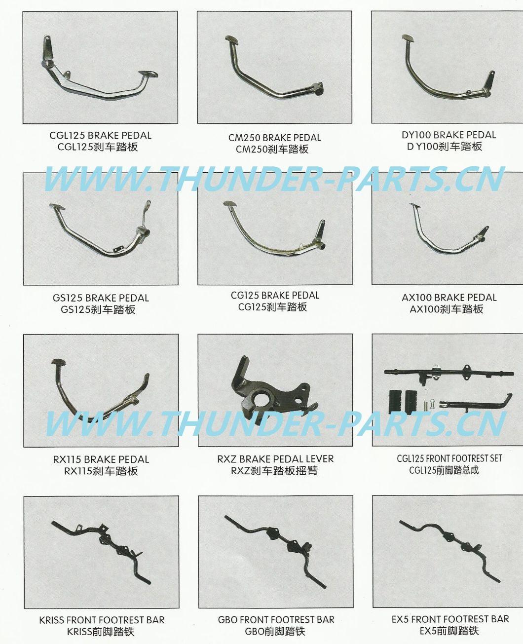 Motorcycle Footrest Footstep Rubber/Goma Apoyapie Pedalin/Caucho Estribo Delantero Completo Incluye Caucho-PATA Apoyo-Perno-Resorte Cg125