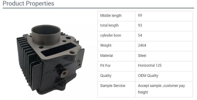 Factory Sales Motorcycle Accessories Cylinder Block for Horizontal 125