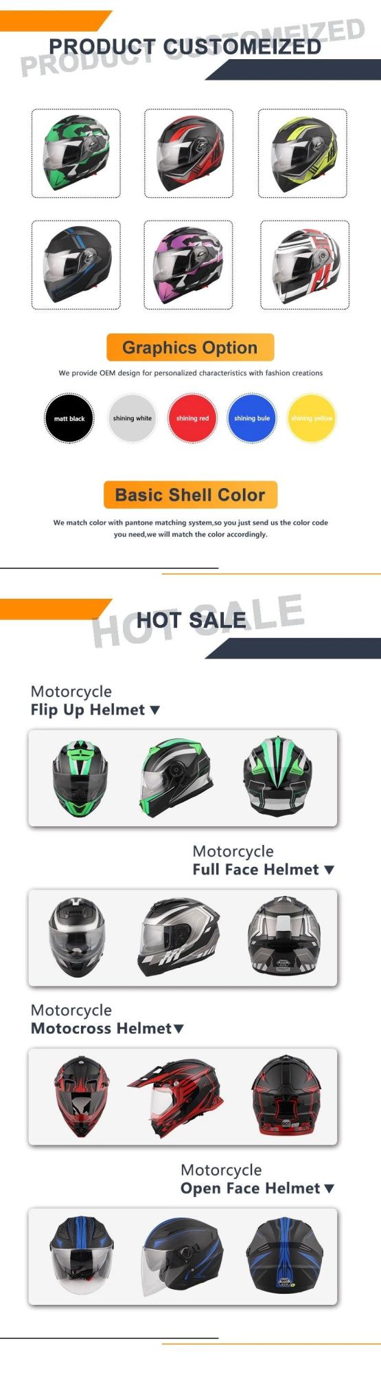 Fashion Style Motorcycle Helmets with Cool design and Double Visors