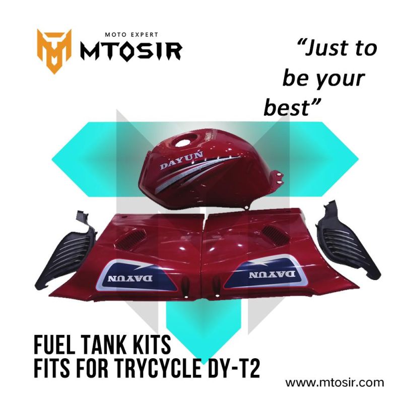 Mtosir Motorcycle Fuel Tank Kits Trycycle Mtr Red Motorcycle Side Cover Spare Parts Motorcycle Plastic Body Parts Fuel Tank