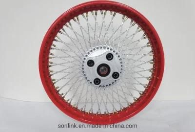 Cg125 /Cg150 Motorcycle Spare Parts Motorcycle Rear Aluminum Alloy Wheel Spoke Rim Drum Brake 1.6*17inch