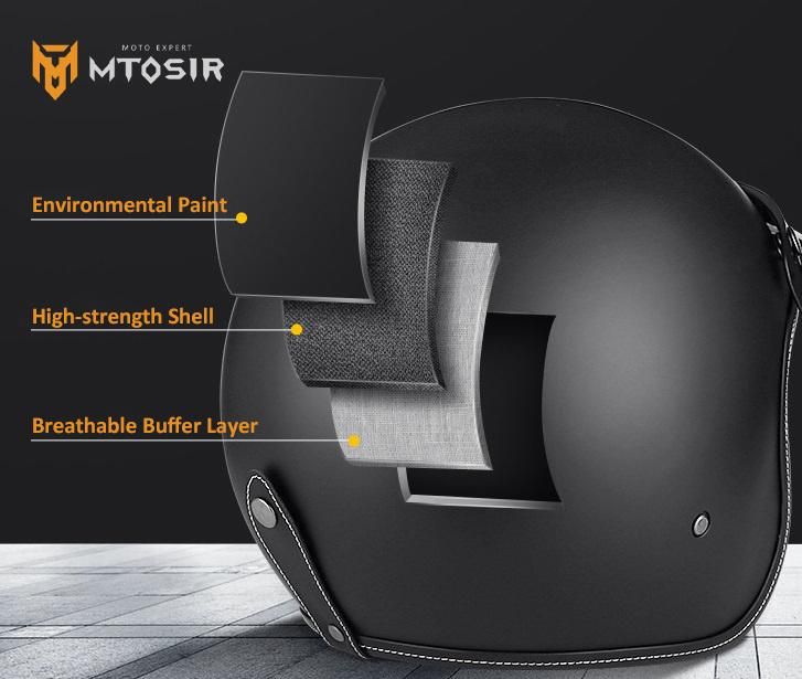 Mtosir High Quality Half Helmet Universal Motorcycle Scooter Dirt Bike Bicycle Safety Sunshade Half Face Helmet Motorcycle Gear Motorcycle Accessories