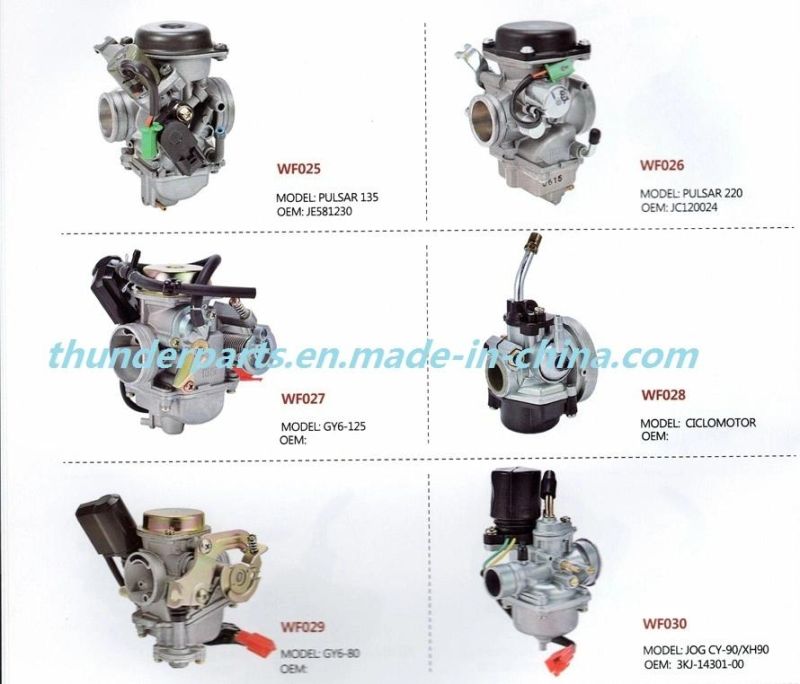 Motorcycle Carburetor/Carburadores Cg125, Discover, Tvs160, King, Hlx125, Apache RTR180