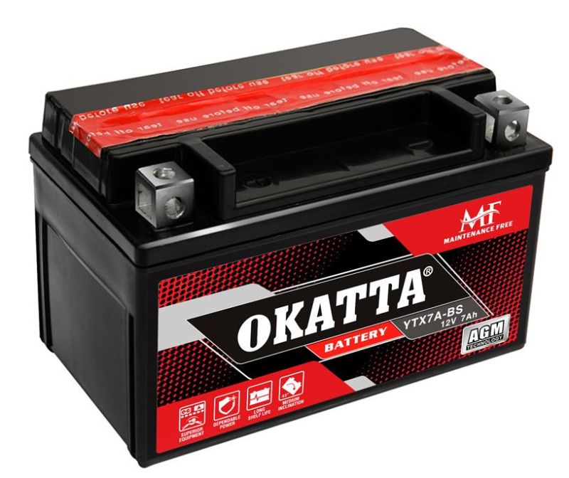 Ytx7a-BS AGM Maintenance Free Mf Moto Motorcycle Battery 12V 7ah