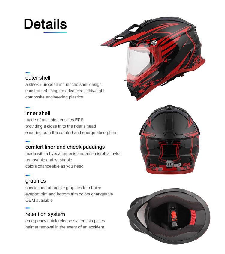 Youth Motocross Bike Helmets DOT Custom Dirt Shoei Mx Helmets