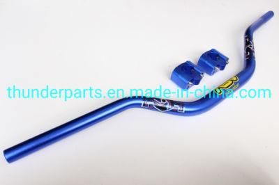 Motorcycle Handle Bar Pipe/Manubrios Timon Bajo CNC Aluminio Sin Travesa&ntilde; O Incluye Abrazaderas Universal Azul