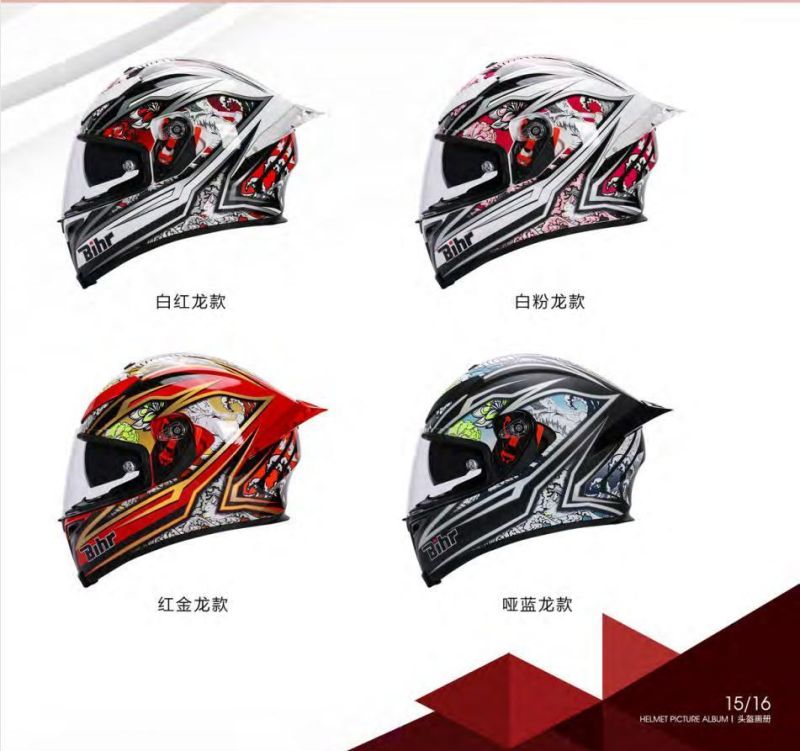 ECE Motorcycle Helmet Matte Powder King Kong Double Lens Us DOT/EU ECE Certified Full Face Motorcycle ABS High Density off-Road Racing Motorcycle Helmet