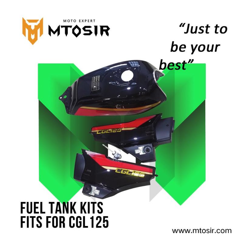 Mtosir Motorcycle Fuel Tank Kits Cgl125 Black Side Cover Motorcycle Spare Parts Motorcycle Plastic Body Parts Fuel Tank