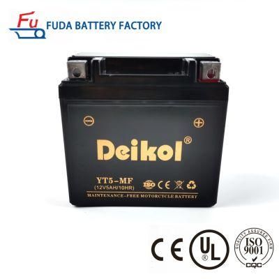 Ytx5 5ah 12V Lead Acid AGM Maintenance Free Motorcycle Battery