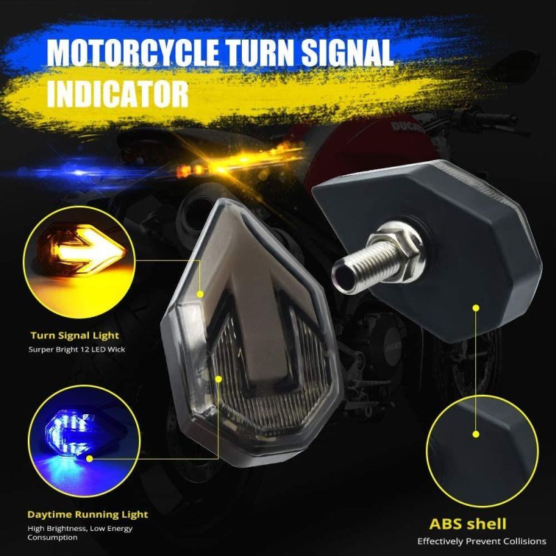 Turn Signal Light Flowing DRL Flowing Water2PCS Universal DC 12V LEDs Flexible IP68 Motorcycle Indicator Lights