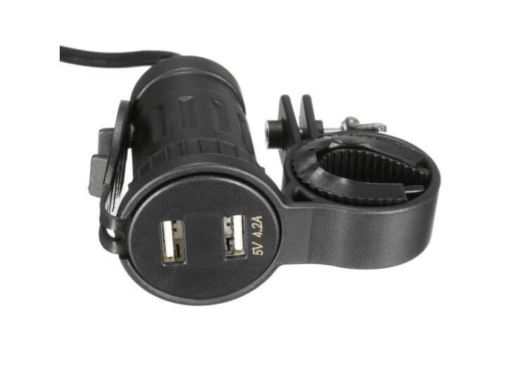 Motorcycle DIN Hella LED Digital Voltmeter Dual USB Charger for BMW