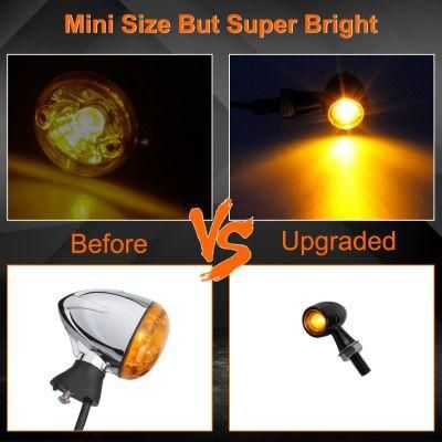 LED Motorcycle Turn Signal Lights Universal Mini Front Blinkers Compatible with Harley Honda Kawasaki Suzuki Triumph YAMAHA