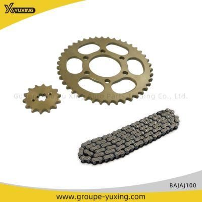 Hot Selling Motorcycle Parts Chain and Sprocket for Bajaj100