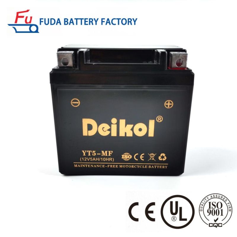 Deikol 12V5ah Lead-Acid Motorcycle Battery