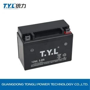 Tyl 12n6.5-BS 12V6.5ah Lead-Acid Motorcycle Parts High Performance Long Cycle-Life Battery