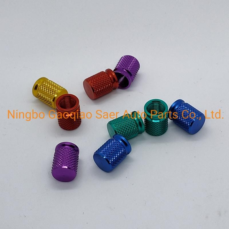 2022 New Mesh Grooved Aluminum Alloy Wheel Valve Cap Car Valve Cover