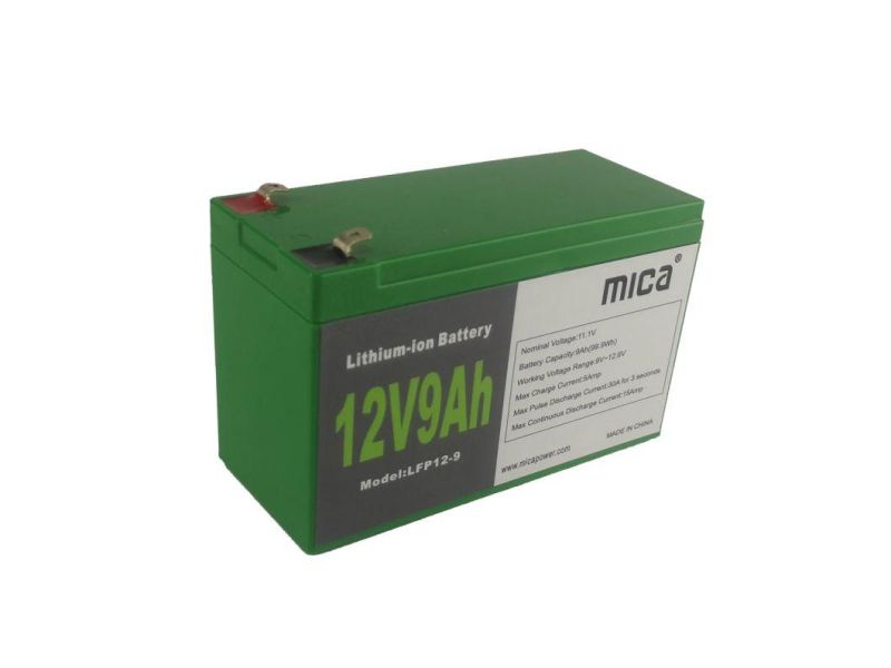 Batterie 12V 12.8V 15V 9ah Lithium Phosphate Battery Bateria PARA Carro CE/Un38.3 LiFePO4 Battery for E-Bike UPS Truck