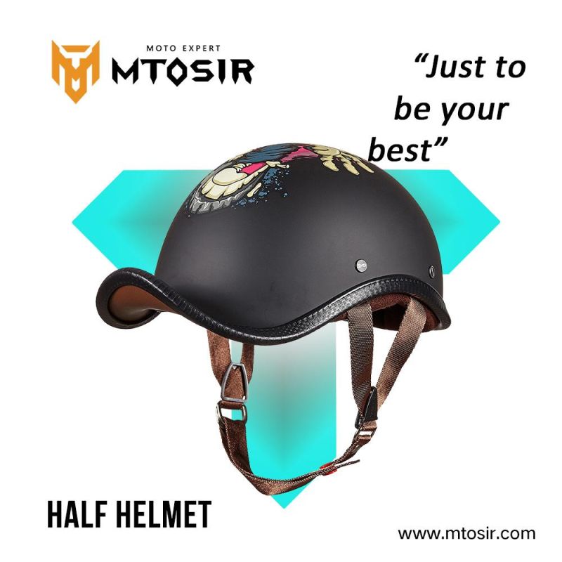 Mtosir Motorcycle Helmet All Seasons Universal Fashion Decal Half Face Electric Bicycle Motorcycle Helmet