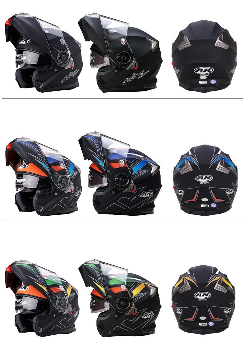 Motorcycle Dual Visor Flip up Modular Full Face Helmet