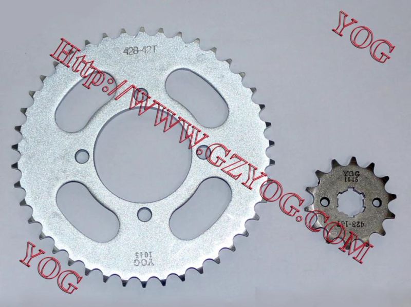 Motorcycle Spare Parts Front Rear Sprocket Sets Bajaj Bm125 Bm150 Boxer