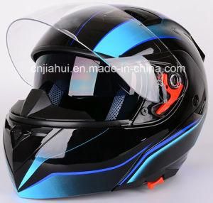 ABS Moulded Flip up Motorcycle Helmet with Dual Lens