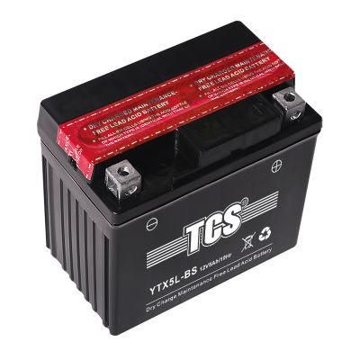 12 Volt 5amp YTX5L-BS High Capacity Maintenance Free With Acid Motorcycle Battery