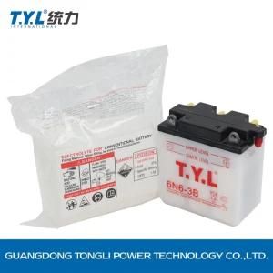 6n6-BS 12V6ah White Color Water Motorcycle Parts Motorcycle Battery