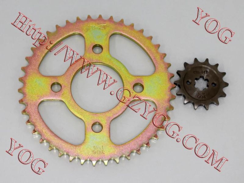 Motorcycle Spare Parts Front Rear Sprocket Sets Bajaj Bm125 Bm150 Boxer