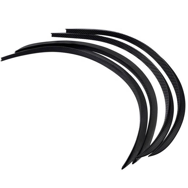 4PCS Car Front Rear Fender Flare Arch Wheel Eyebrow Protector Anti-Scratch Soft Strip Wheel Lip Fender Flares