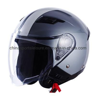 Half Face Open Face Motorcycle Helmet with Double Visor