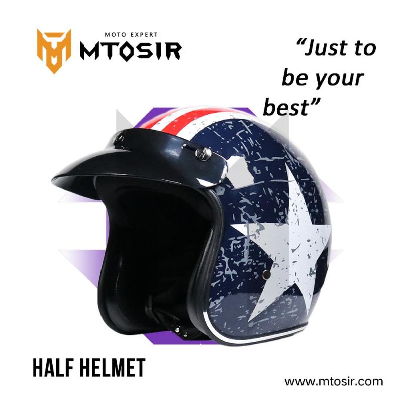 Mtosir High Quality Half Helmet Universal Motorcycle Scooter Dirt Bike Bicycle Safety Sunshade Half Face Helmet Motorcycle Gear Motorcycle Accessories