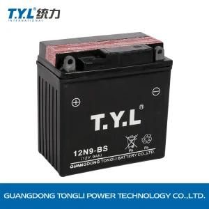 12n9-BS 12V9ah Dry Charged Mf Motorcycle Battery with OEM Available