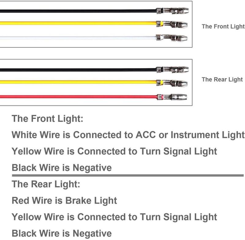 12V Amber LED Motorcycle Turn Signal Brake Light Indicator Light Blinker