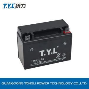 12n6.5-BS 12V6.5ah Cg125 Maintenance Free Lead Acid Motorcycle Battery