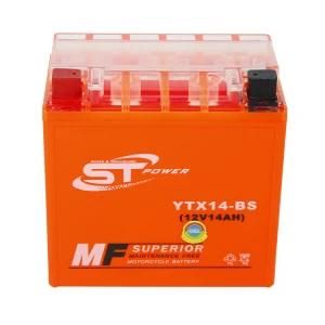 Thriving Selling Ytx14-BS 12V 14ah VRLA Motorcycle Battery Gel Battery Maintenance Free