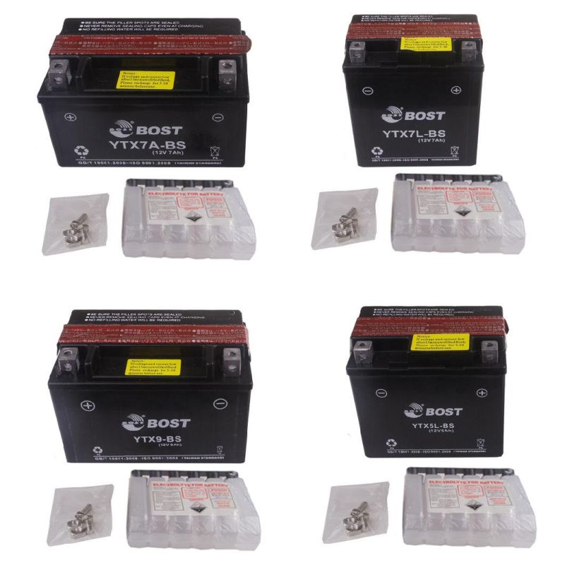 Motorcycle Half Maintenance-Free Battery Water Battery Ytx5l-BS Ytx7a-BS Ytx7l-BS Ytx9-BS Battery for Motorbikes