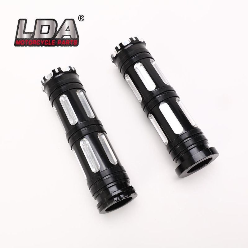 a Pair of Black Aluminum Motorcycle Handle Grips for Harley