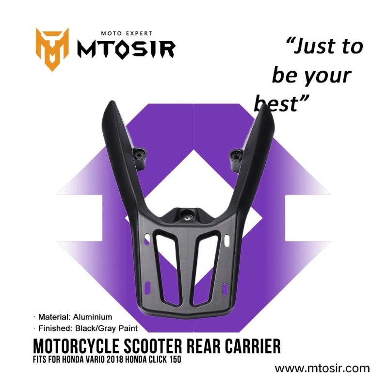 Mtosir Rear Carrier High Quality Motorcycle Scooter Fits for Vario2018, Click150 Motorcycle Spare Parts Motorcycle Accessories Luggage Carrier