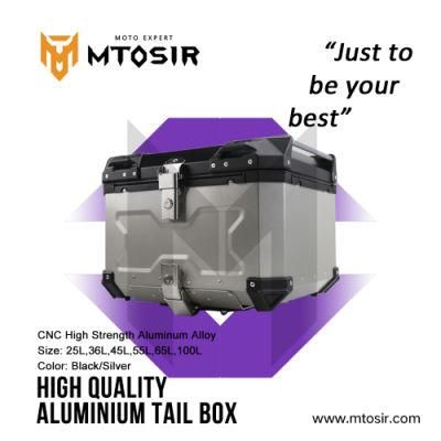 Mtosir High Quality Aluminium Alloy Tail Box Universal Motorcycle Box 25L 36L 45L 55L 65L 100L Black Silver Waterproof Rear Box Luggage Box