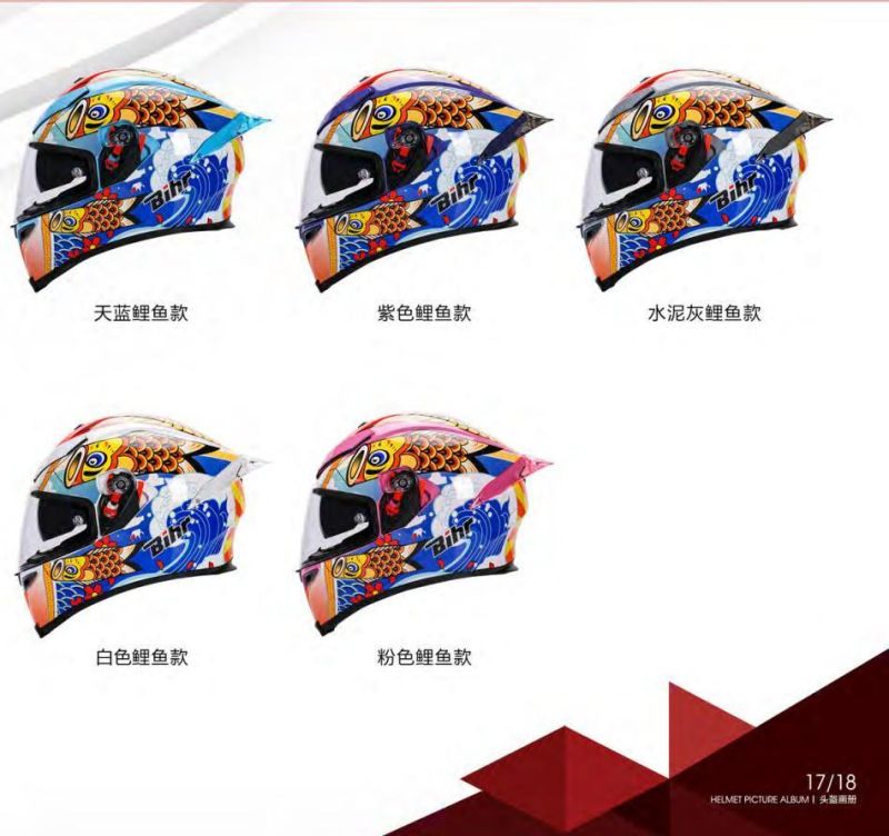 ECE Motorcycle Helmet Color White Powder Dragon American DOT/EU ECE Certified Full-Face Motorcycle ABS High-Density off-Road Racing Motorcycle Helmet