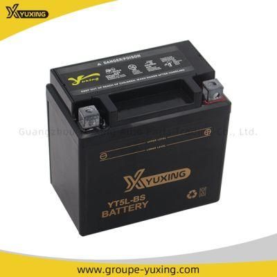 Yuxing Factory Motorcycle Spare Parts Maintenance-Free Yt5l-BS Motorcycle Battery for Motorbike